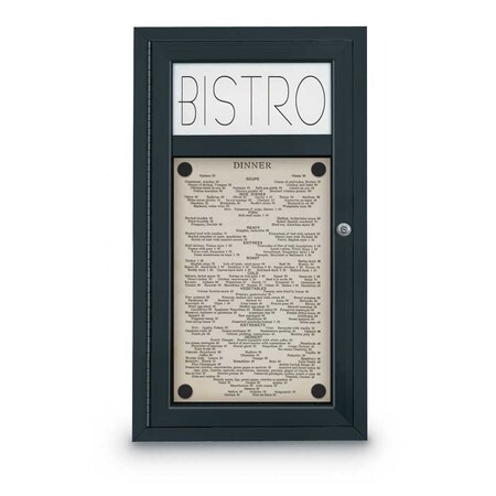 United Visual Products Enclosed Corkboard, 1 Door, 72"x48", 4" Fra, UV3419-WHITE-ULTMAR UV3419-WHITE-ULTMAR